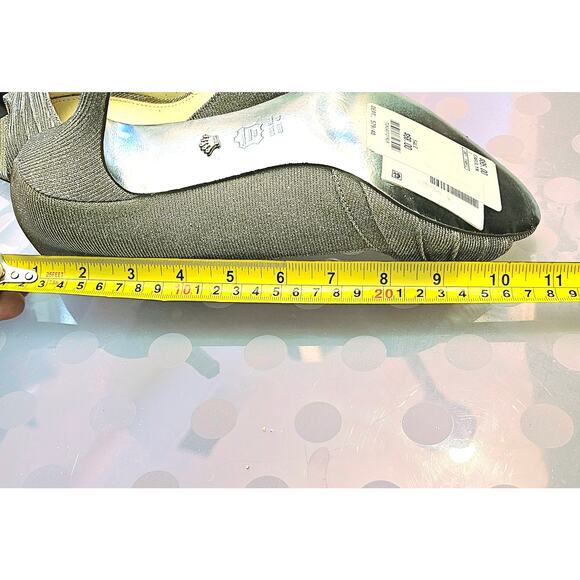 Nina New York Silver Peep Toe Heels Womens Size 10 Dress Shoes Evening Pumps NEW - Picture 7 of 13